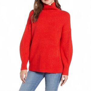 French Connection Red Cowl Neck Sweater XS
